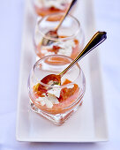 Amuse bouche Amatriciana with parmesan cheese