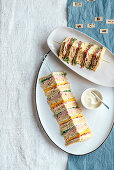 Club Sandwiches mit Ei