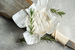 Camembert cheese with rosemary