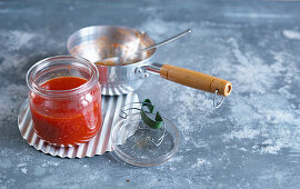 Homemade sweet chilli sauce