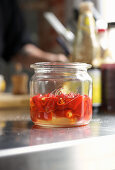 Ingredients for homemade sweet chilli sauce