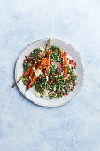 Winter tabouleh with roasted carrots