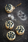 Blaubeermuffins mit Vanillecreme
