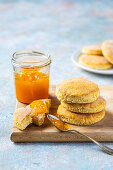 Scones with orange marmalade