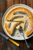 Coconut and banana tart