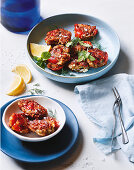 Greek tomato keftedes with herbs and lemon