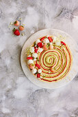 Strawberry Pistachio Wrap Cake