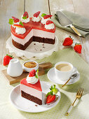 Espresso strawberry cake