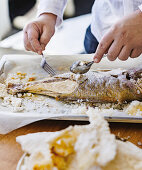 Red snapper from the salt crust