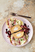 Guinea fowl terrine with baked grapes