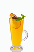 Pear and orange punch with mint