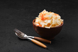 Pickled white cabbage with carrots