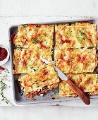 Vegetarian lasagne with fresh herbs