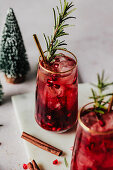 Pomegranate and rosemary drink