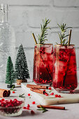 Pomegranate and rosemary drink