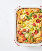 Tomato casserole with pesto