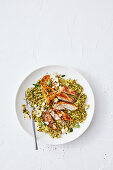 Greek lemon chicken with herb rice