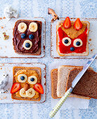 Sweet breakfast sandwiches for children