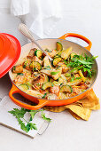 One Pot 'Zitronen-Pute' mit Zucchini und Kartoffeln