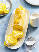 Lemon sponge roll