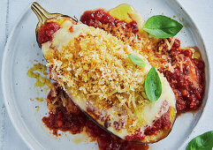 Auberginen-Parmigiana im Slow Cooker