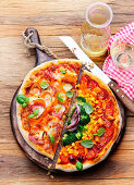 Salami-Süßkartoffel-Pizza, Regenbogen-Pizza