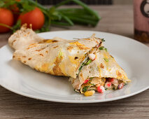 Jianbing - Omelette with seafood (China)