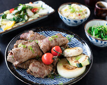 Beef with vegetables and rice (Japan)