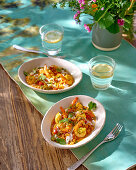 Dal with lentils and prawns