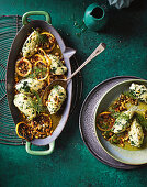 Dill and ricotta gnudi with capers and fried butter