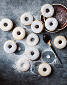 Bullseye biscuits with jam filling