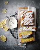 Gluten-free lemon and poppy seed cake with icing