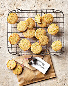 Savoury chive biscuits for Christmas