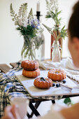 Mini bundt cakes with blueberries