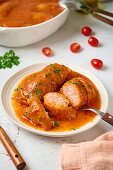 Cabbage rolls in tomato sauce