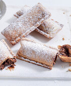 Chocolate bar in a puff pastry shell