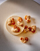 Panna cotta with hazelnut brittle and caramel