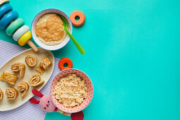 Three types of complementary food for toddlers