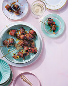 Bacon and plums with Manchego