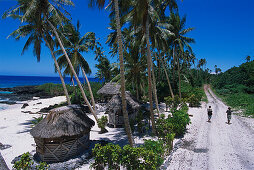 Beach Fales, Tanumatiu Beach, Falealupo Peninsula, Savai'i, Samoa, South Pacific