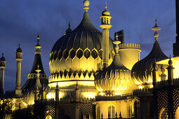 Royal Pavilion at Night, Brighton, East Sussex, England