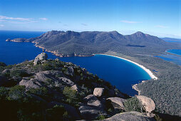 Wineglass Bay, View from Mt. Amos, Freycinet National Park, Tasmania, Australia