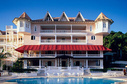 Facade, Hotel Gran Bahia, Facade of Hotel Gran Bahia, Samana, Samana Peninsula, Dominican Republic