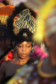 Mädchen beim Straßenfest, Carnival, Le Moule, Grande-Terre, Guadeloupe, Karibisches Meer, Karibik, Amerika