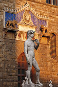 David, Piazza della Signoria, Florenz, Toskana, Italien