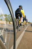 Menschen auf eine Radtour Mallorca, Balearen, Spanien