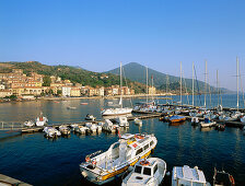 Hafen von Rio Marina, Elba, Toskana Insel, Mittelmeer, Toskana, Italien