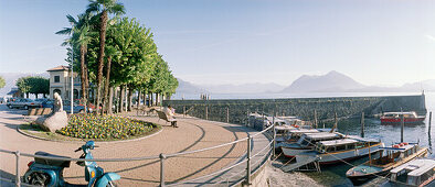 Traffic circle at Lago Maggiore, Stresa, Lombardy, Italy