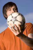 Portrait of a young soccer player