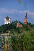 Crass castle and electoral castle Eltville at the river Rhein, Eltville, Rheingau, Hesse, Germany, Europe